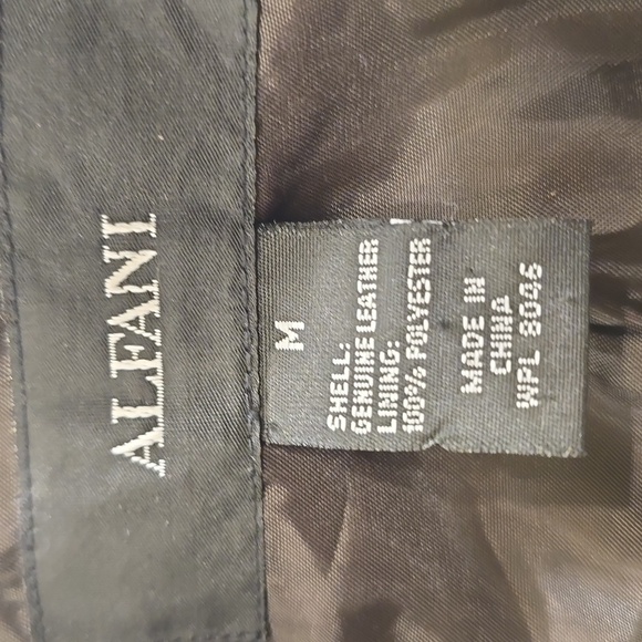 Alfani Black Textured Leather Jacket - Picture 2 of 14